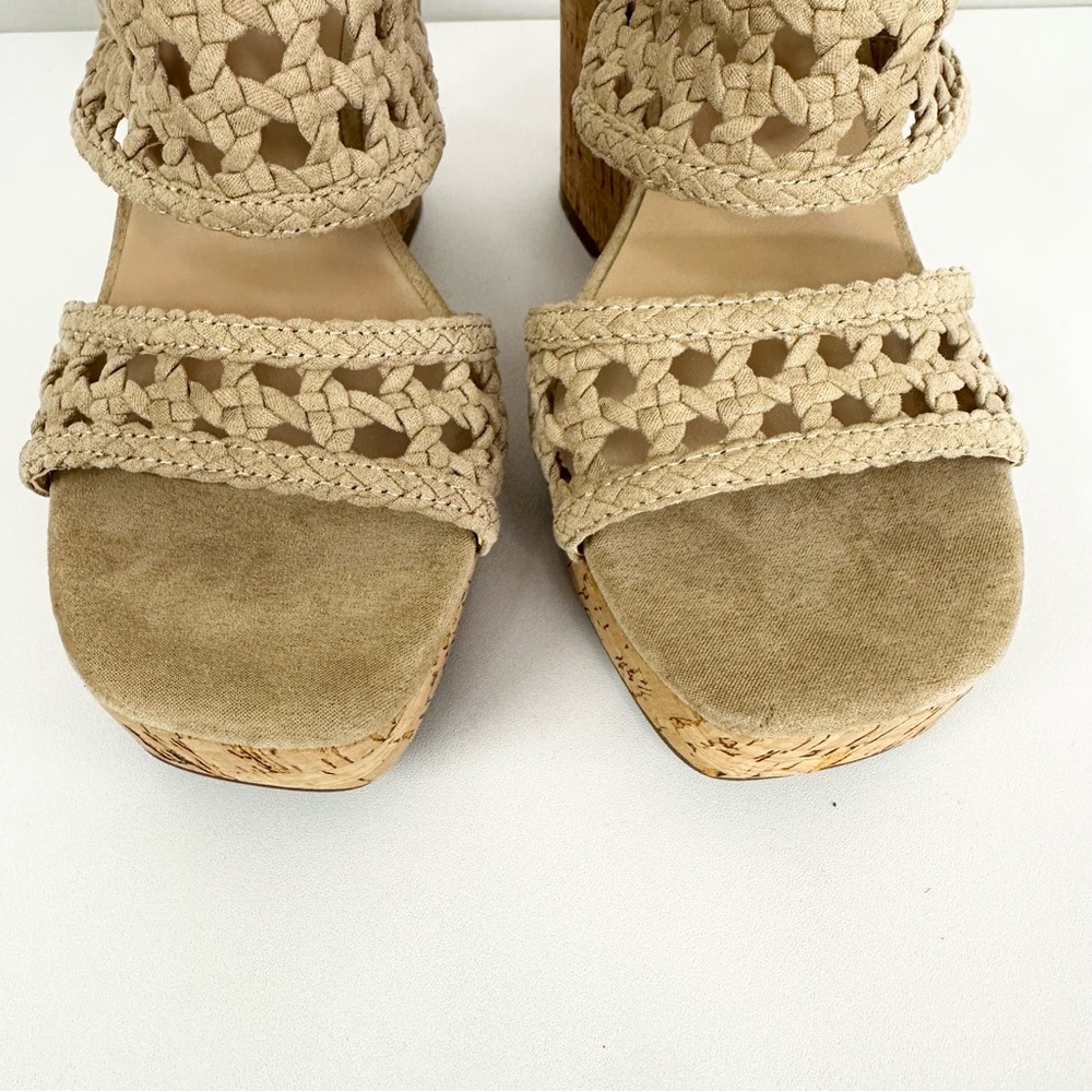Mix No. 6 Wedge Heel Sandals Jesper Crochet Woven Cork Women’s Size 8.5M - Picture 3 of 11